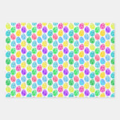 Vrolijk versierde paaseieren inpakpapier vel (Voorkant 3)