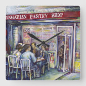 vrolijk vierkante klok (Voorkant)