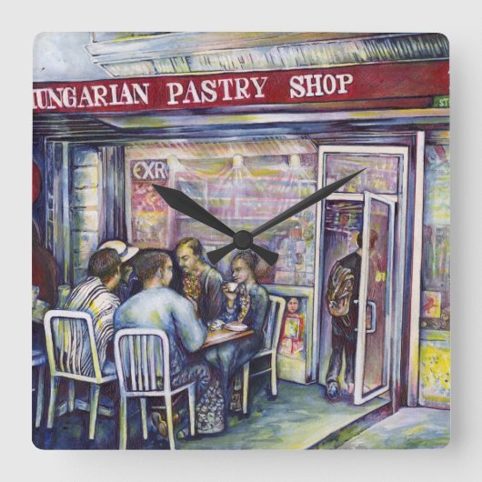 vrolijk vierkante klok (Voorkant)