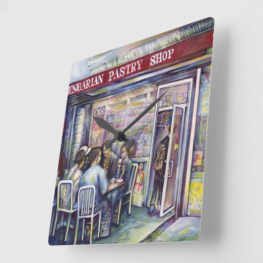 vrolijk vierkante klok (Hoek)