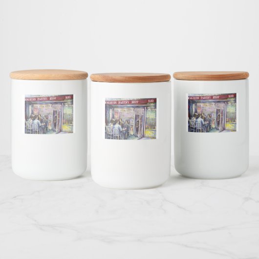 vrolijk voedselcontainer etiket (Flessen)