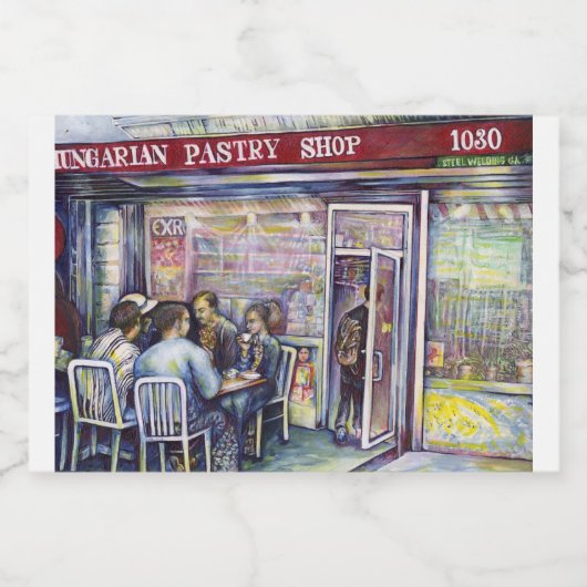 vrolijk voedselcontainer etiket (Enkel label)