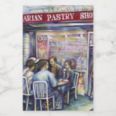 vrolijk voedselcontainer etiket (Enkel label)