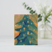 Vrolijk volkskunst kerstboom vakantie decor feestdagenkaart (Staand voorkant)