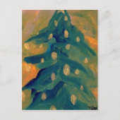 Vrolijk volkskunst kerstboom vakantie decor feestdagenkaart (Voorkant)