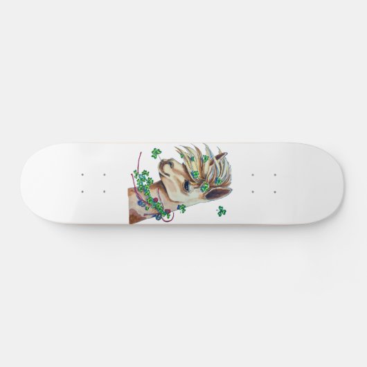 vrolijk voorjaar llama skateboard (Horizontaal)