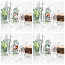 Vrolijk, vreugde, gejuich, gezellig | Monogram Ker Wijnglas Zonder Voet