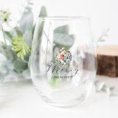 Vrolijk, vreugde, gejuich, gezellig | Monogram Ker Wijnglas Zonder Voet