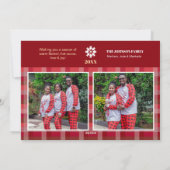 Vrolijk & vreugdevol rood geplakt Foto Kerstvakant Feestdagenkaart (Achterkant)