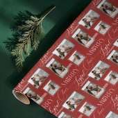 Vrolijk vrolijk Cheer Wavy Retro Moderne Fotocolla Cadeaupapier