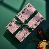 Vrolijk vrolijk Cheer Wavy Retro Moderne Fotocolla Cadeaupapier