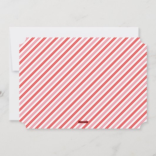 Vrolijk vrolijk en helder | Retro roze en rode Hol Feestdagenkaart (Achterkant)