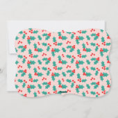 Vrolijk vrolijk en helder | Retro roze en rode Hol Feestdagenkaart (Achterkant)