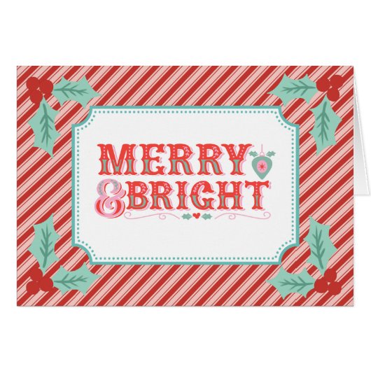 Vrolijk vrolijk en helder | Retro roze en rood (Voorkant Horizontaal)