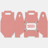 Vrolijk vrolijk en helder | Retro roze en rood Bedankdoosjes (Ongevouwen)