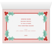 Vrolijk vrolijk en helder | Roze en rode vakantie (Binenzijde Horizontaal (Onderkant))