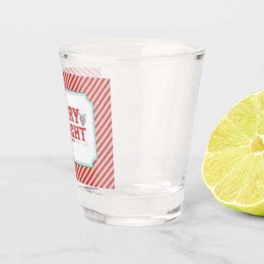 Vrolijk vrolijk en vrolijk kerstfeest shot glas (Rechts)