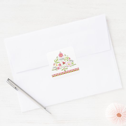 Vrolijk Vrolijk Kerstboom Stickers (Envelop)