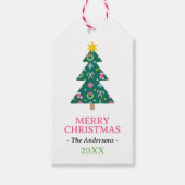 Vrolijk vrolijk kerstfeest cadeaulabel (Voorkant)