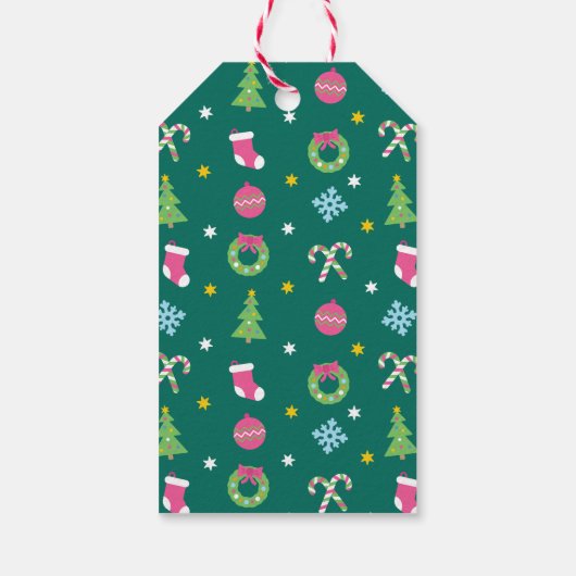 Vrolijk vrolijk kerstfeest cadeaulabel (Achterkant)