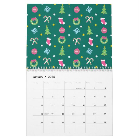 Vrolijk vrolijk kerstfeest kalender (Jan 2026)