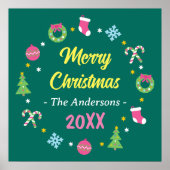 Vrolijk vrolijk kerstfeest poster (Voorkant)