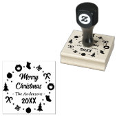 Vrolijk vrolijk kerstfeest rubberstempel (Gestempeld)