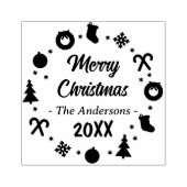 Vrolijk vrolijk kerstfeest rubberstempel (Afrduk)