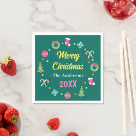 Vrolijk vrolijk kerstfeest servet