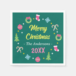 Vrolijk vrolijk kerstfeest servet