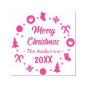 Vrolijk vrolijk kerstfeest  zelfinktende stempel (Design)