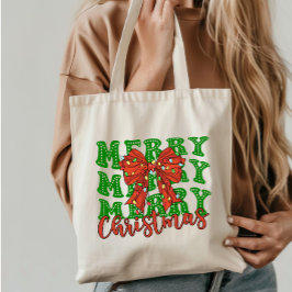 Vrolijk vrolijk kerstkoket tote bag