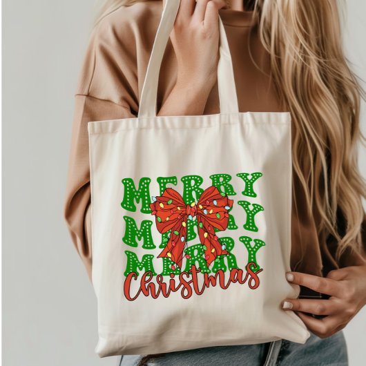 Vrolijk vrolijk kerstkoket tote bag