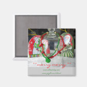 Vrolijk vrolijk kerstmagneet magneet (Voorkant / Achterkant)