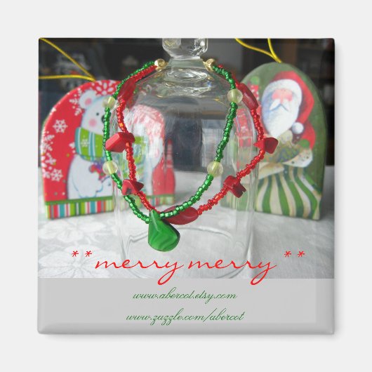 Vrolijk vrolijk kerstmagneet magneet (Voorkant)