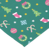 Vrolijk vrolijk kerstpatroon korte tafelloper (Hoek)