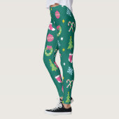 Vrolijk vrolijk kerstpatroon leggings (Links)