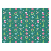 Vrolijk vrolijk kerstpatroon tafelkleed (Voorkant (Horizontaal))