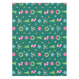 Vrolijk vrolijk kerstpatroon tafelkleed