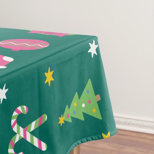 Vrolijk vrolijk kerstpatroon tafelkleed (Voorbeeld)