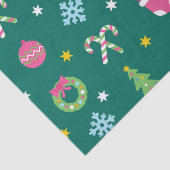 Vrolijk vrolijk kerstpatroon tissuepapier (Detail)