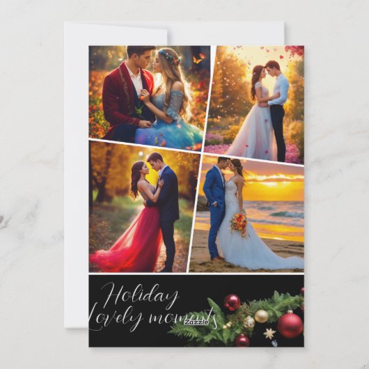 Vrolijk Vrolijk Liefde Momenten Platte Vakantie Ka Feestdagenkaart (Achterkant)