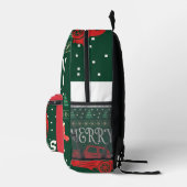 VROLIJK VROOMAS - KERSTMIS LELIJKE TRUI BEDRUKTE RUGZAK (Rechts)