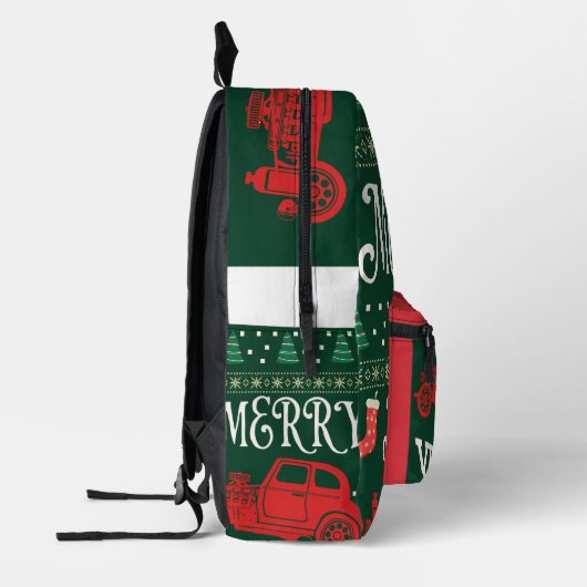 VROLIJK VROOMAS - KERSTMIS LELIJKE TRUI BEDRUKTE RUGZAK (Links)