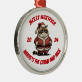 Vrolijk, waar is het kattenkruid en de melk metalen ornament (Rechts)