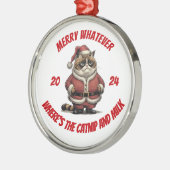 Vrolijk, waar is het kattenkruid en de melk metalen ornament (Links)