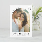 Vrolijk Warm Foto Save The Date (Staand voorkant)