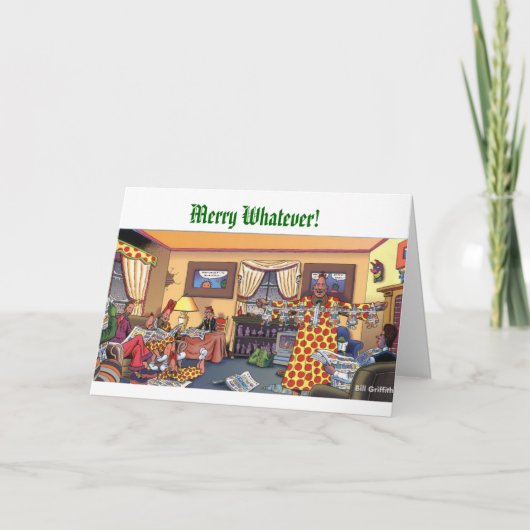 Vrolijk wat! feestdagen kaart (Voorkant)