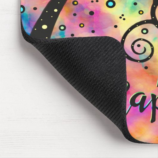 Vrolijk Wees blij Leuk Inspirity Roze Muismat (Hoek)