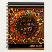 Vrolijk Wees blij Quote Leuke Floral Inspirivity Planner (Voorkant)